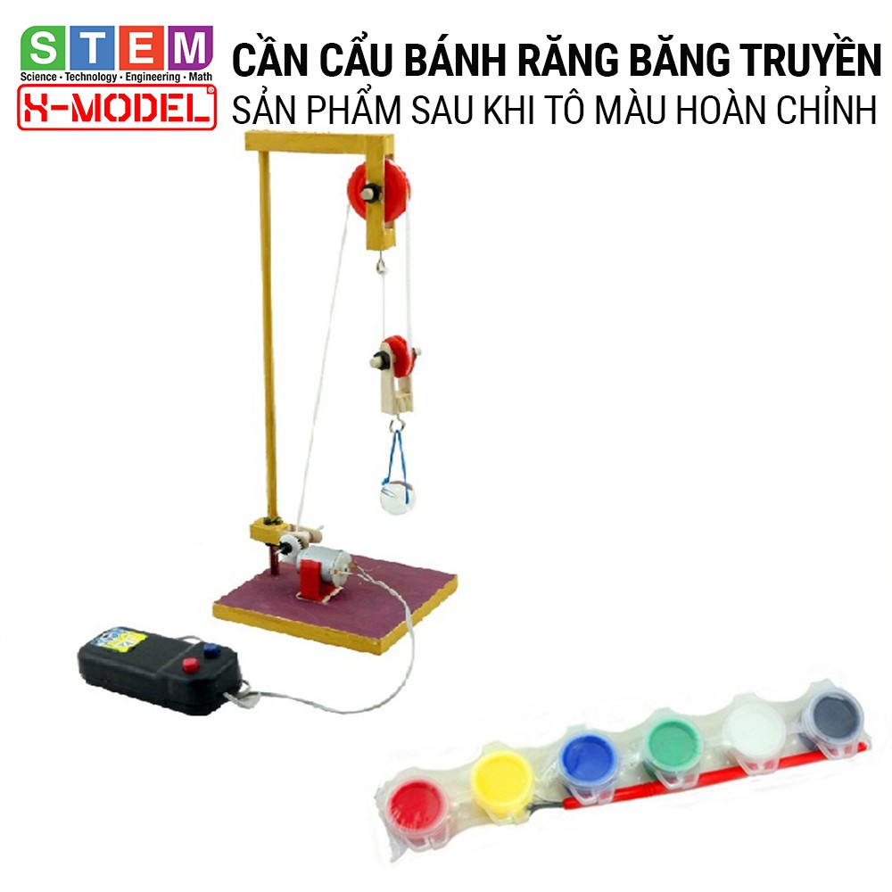 Đồ chơi thông minh cho bé Mô hình Cần cẩu bánh răng có điều khiển XMODEL ST108,Đồ chơi trẻ em DIY |Giáo dục STEM, STEAM