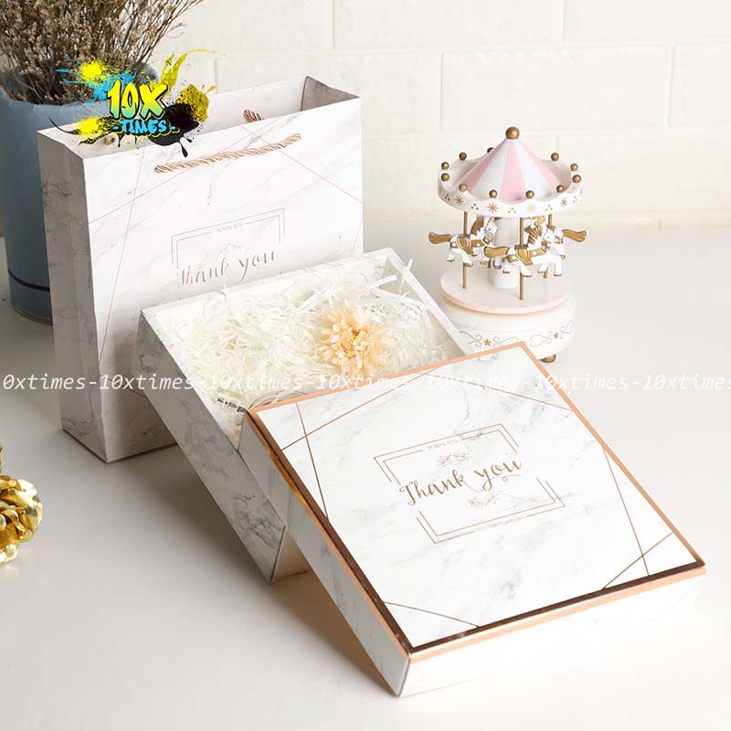 Hộp túi giấy đựng quà tặng thank you  sang trọng tặng sinh nhật bạn gái bạn trai đối tác, valentine, ngày lễ có quai