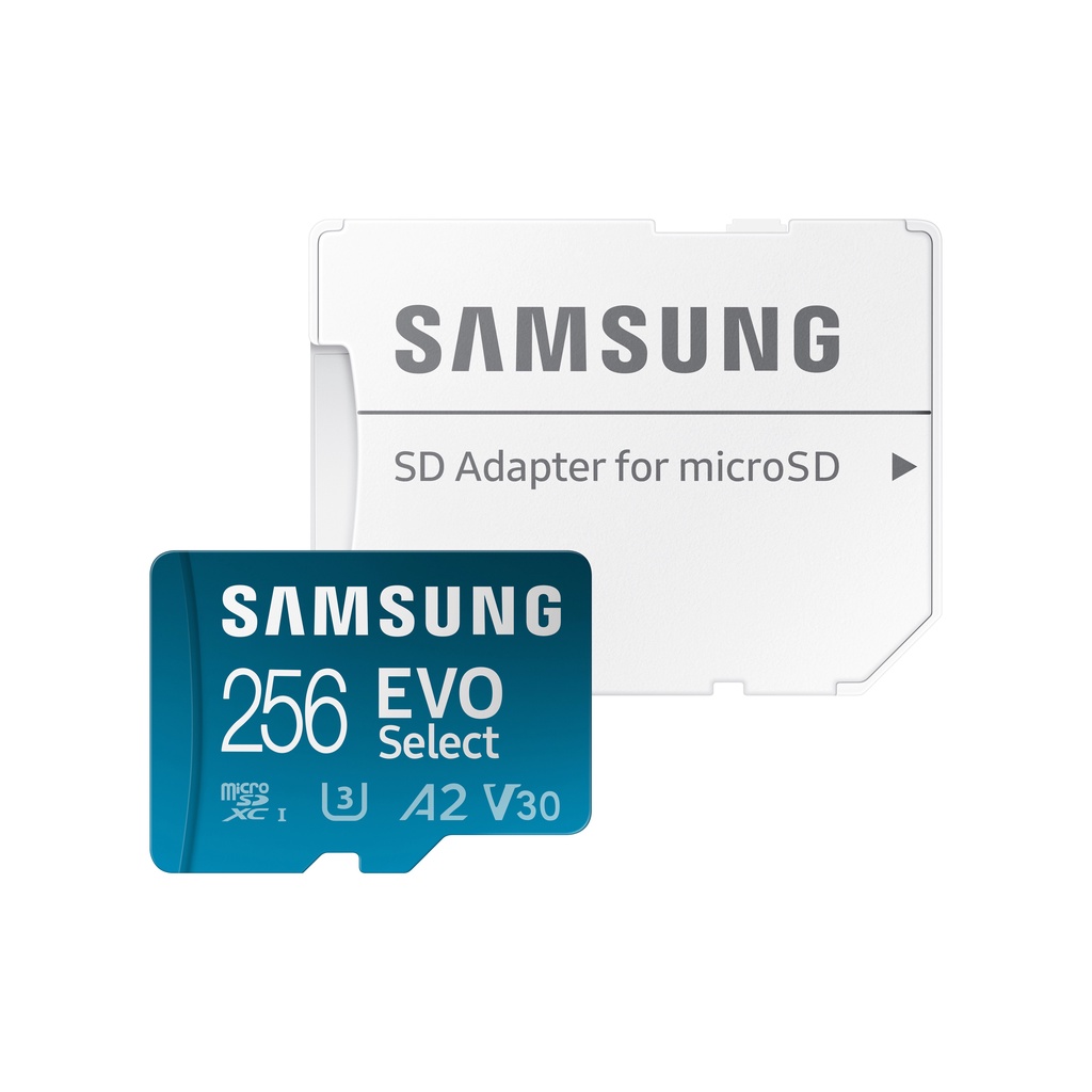 Thẻ nhớ MicroSDXC Samsung EVO Select 256GB U3 4K V30 A2 130MB/s - Độc quyền xuất thị trường Mỹ - Made For US