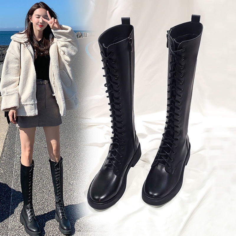 ORDER - Giày Boot da nữ Martin chiến binh cổ cao 2 mẫu ( Có ảnh thật )