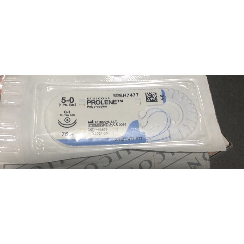 Chỉ thẩm mỹ Prolene 5/0 Hai kim tròn