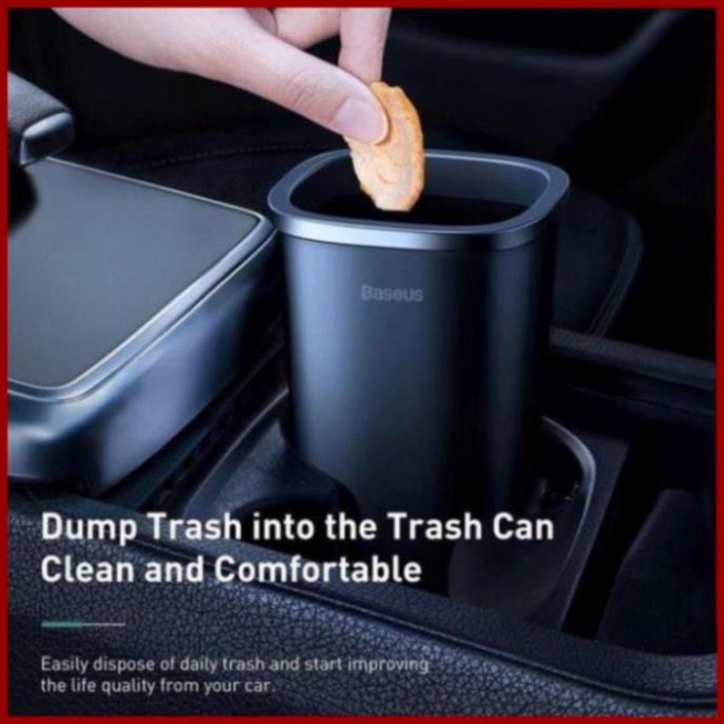 [CHÍNH HÃNG] Thùng đựng rác mini Baseus Dust-free Vehicle Mounted Trash Can đùng trên ô tô hoặc bàn làm việc