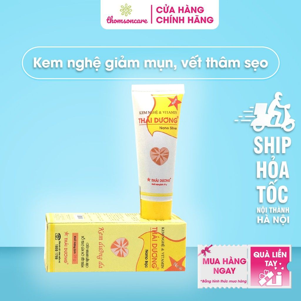 Kem nghệ và vitamin Thái Dương Nano Bạc - Giúp hết mụn, mờ thâm - Chính hãng Thái Dương