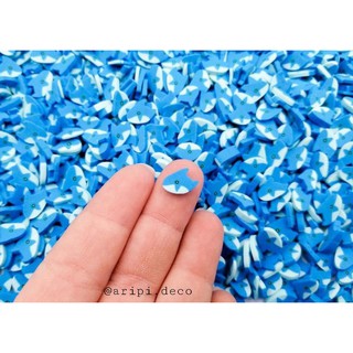 Miếng trang trí Cá mập shark G45/ Cốm đất sét / Nguyên liệu slime resin trang trí