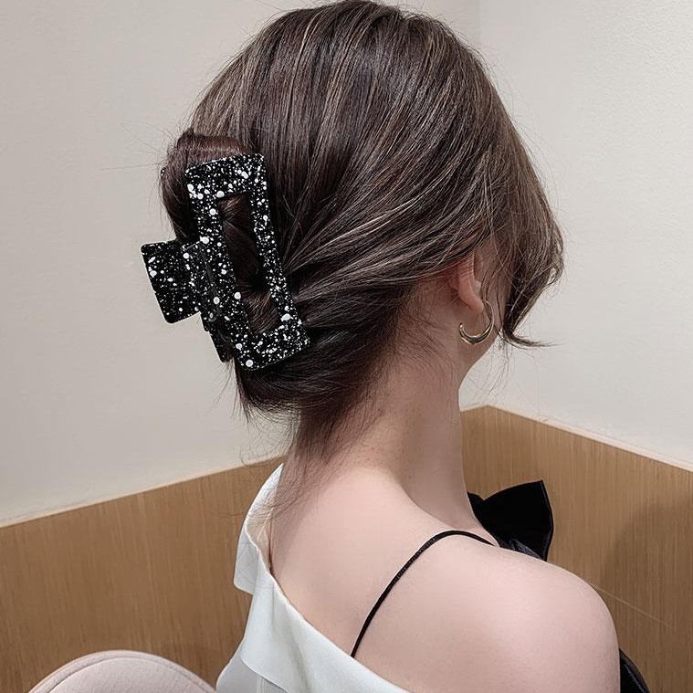 Kẹp tóc càng cua Hàn Quốc nữ đẹp nhám cỡ size lớn Cặp búi tóc dễ thương cào