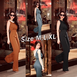 Jumpsuit nữ Dài Cổ Lá Sen Dễ Thương đồ bay nữ đi tiệc sang chảnh siêu đẹp cho các chị em J884
