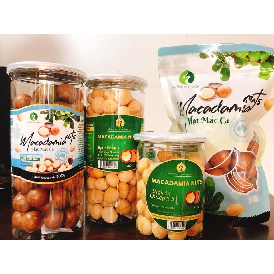 Hạt Macca Úc nứt vỏ 500g