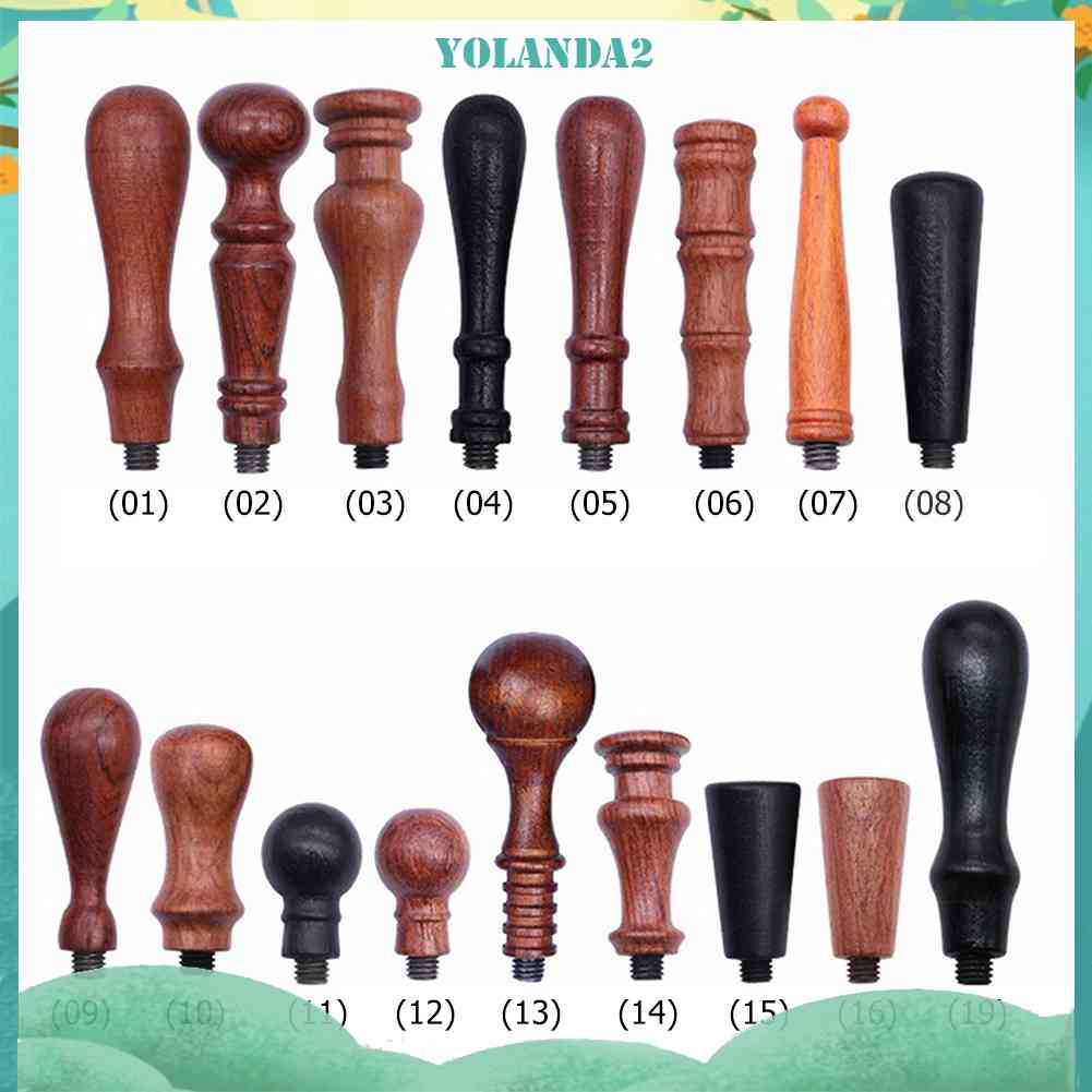 Con Dấu Tay Cầm Gỗ Khắc Hình Hoa Hồng Kiểu Cổ Điển