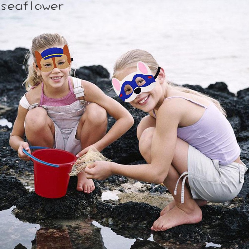 Set 10 Mặt Nạ Vải Nỉ Bảo Vệ Mắt Dành Cho Ba Mẹ Và Bé Trong Các Bữa Tiệc