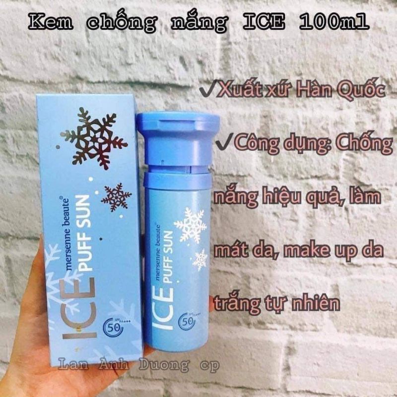 Kem hạn chế ánh nắng ICESUN mẫu màu  xanh