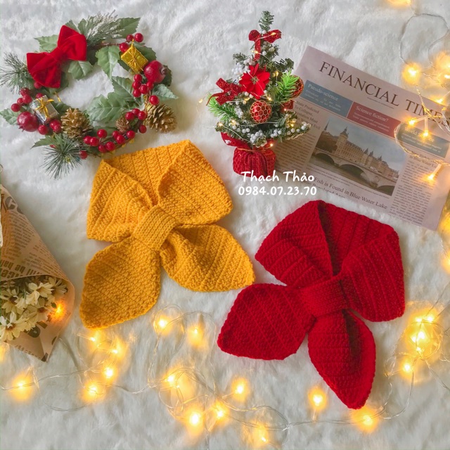 KHĂN LEN MÓC HANDMADE CHO BÉ GÁI