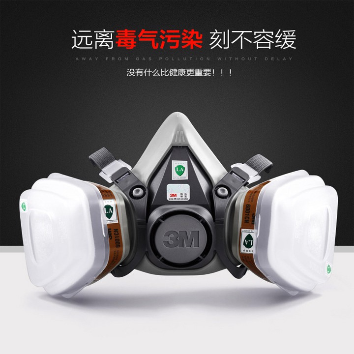 Bộ Mặt Nạ Phòng Độc 3M 6200 - 3M 6001 Chính Hãng, Chống bụi, Chống khói độc ,Phun Sơn, Phun Thuốc Trừ Sâu