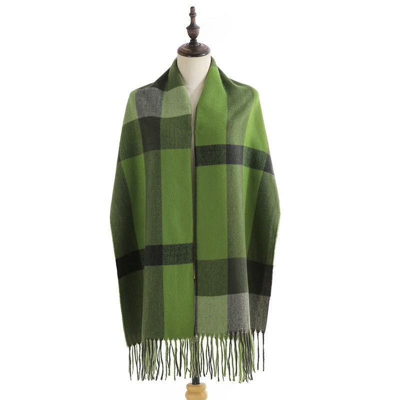 Khăn quàng cổ nữ nam len cashmere họa tiết kẻ sọc thời trang-Khăn choàng cổ phong cách hàn quốc LABIZI KQ03