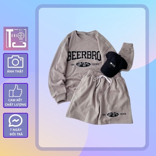 Set quần áo thêu chữ Bro Tanazi Closet