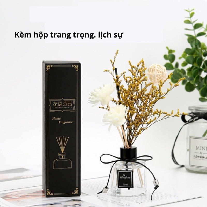 Tinh dầu hoa khô khuếch tán thơm phòng cao cấp 6 mùi hương