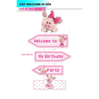 WELCOME TRANH TRÍ SINH NHẬT BÉ GÁI