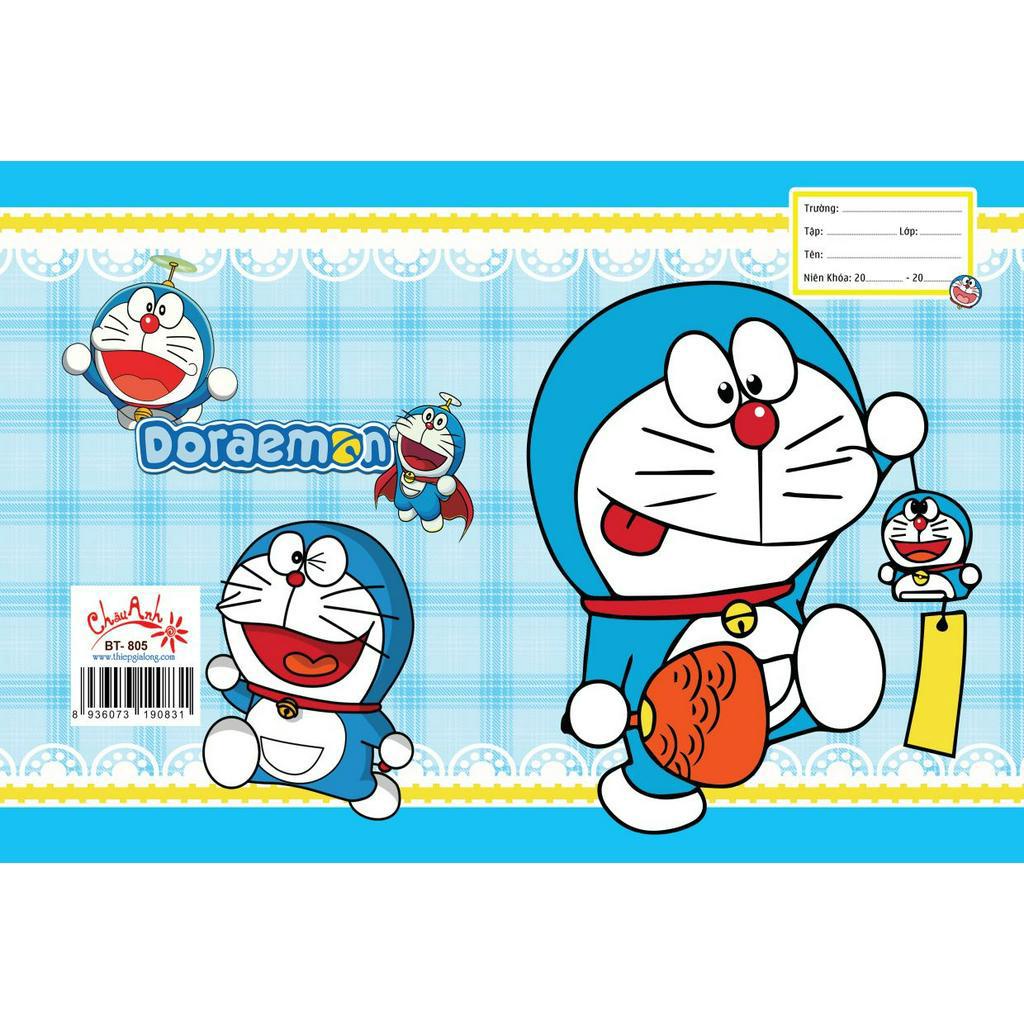 Set 5 bao tập + bao kiếng nai  | Giấy Bao Tập Doraemon tiện lợi sẵn bao kiếng