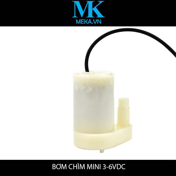 BƠM CHÌM MINI  3-6VDC BƠM TIỂU CẢNH, BỂ CÁ, ĐIỀU HÒA NƯỚC MÀU TRẮNG