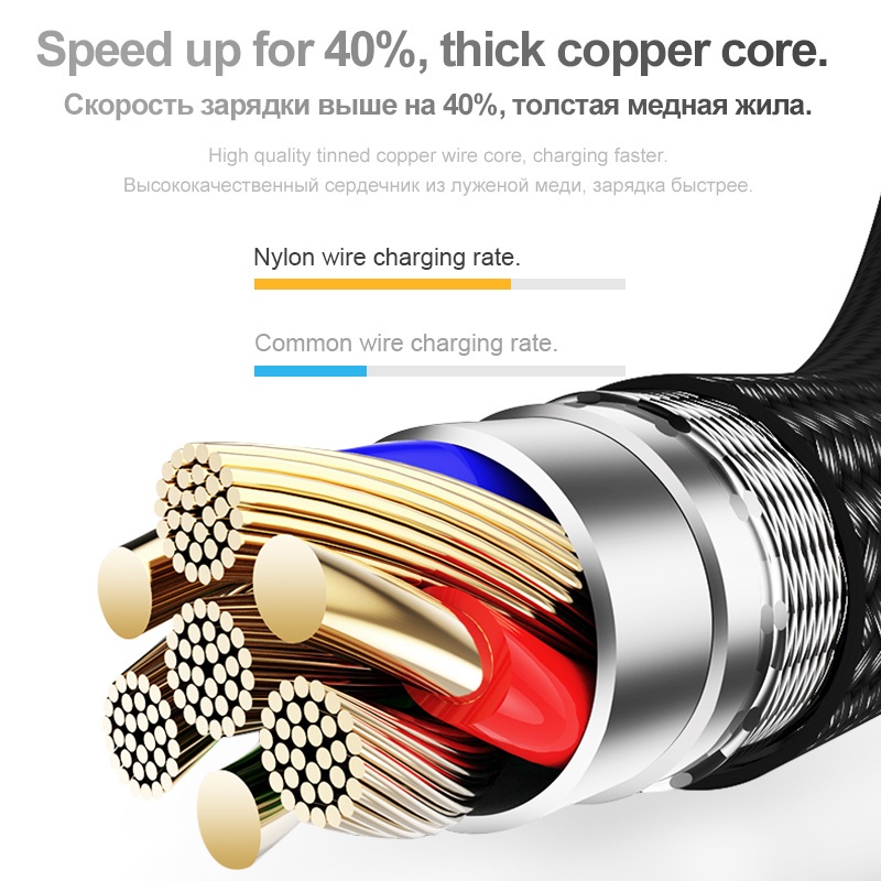 Dây Cáp Sạc Hoco U31 3 Trong 1 Cổng Micro USB-C Dành Cho Điện Thoại HUAWEI