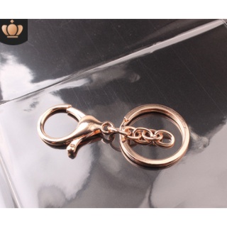 1 CÁI - MÓC KHÓA KIM LOẠI 4 KHOEN TRÒN XÍCH - PHỤ KIEN DIY