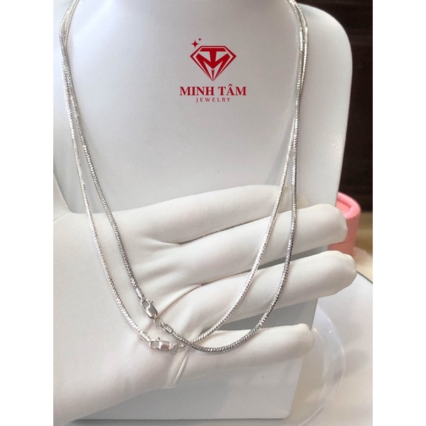 Dây chuyền nam bạc Italy 925 nhập khẩu nguyên chiếc 50cm-Minh Tâm Jewelry