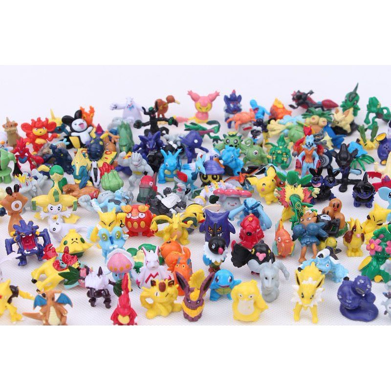 COMBO SET 144 MÔ HÌNH POKEMON TERRARIUM COLLECTION 7 ĐỒ CHƠI NHÂN VẬT THÚ 2-3CM POKEMON PIKACHU