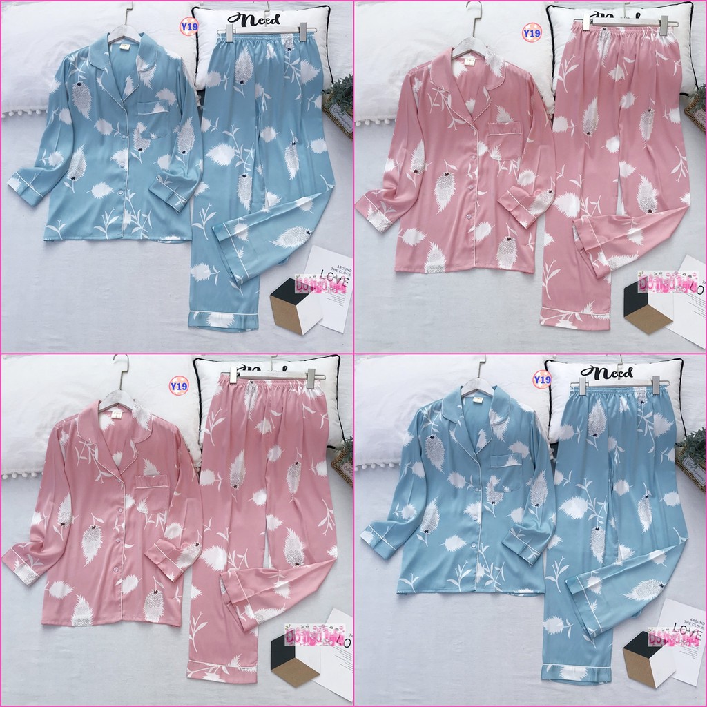 Pijama Lụa Dài Tay Cao Cấp Y19