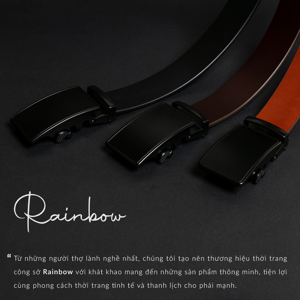 Thắt lưng nam da thật nguyên tấm Rainbow BELT012