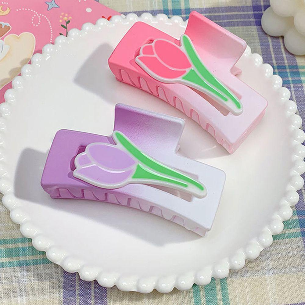 Kẹp Tóc Càng Cua Lớn Hình Hoa Thanh Lịch Dễ Thương Cho Nữ