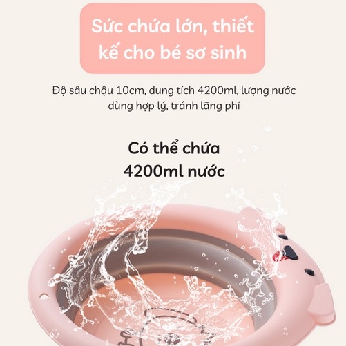 Chậu Rửa Mặt Gấp Gọn Hình Bé Cún Xinh Xắn Cho Bé YOOTA BABY Chất Liệu Nhựa PP Cao Cấp