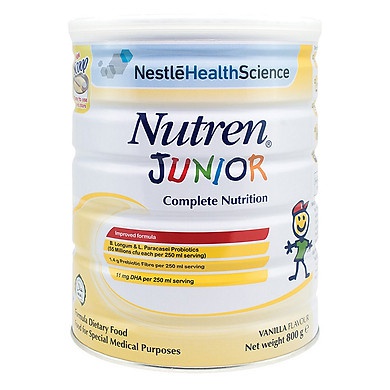 Sữa Nutren Junior 800g dành cho trẻ biếng ăn suy dinh dưỡng