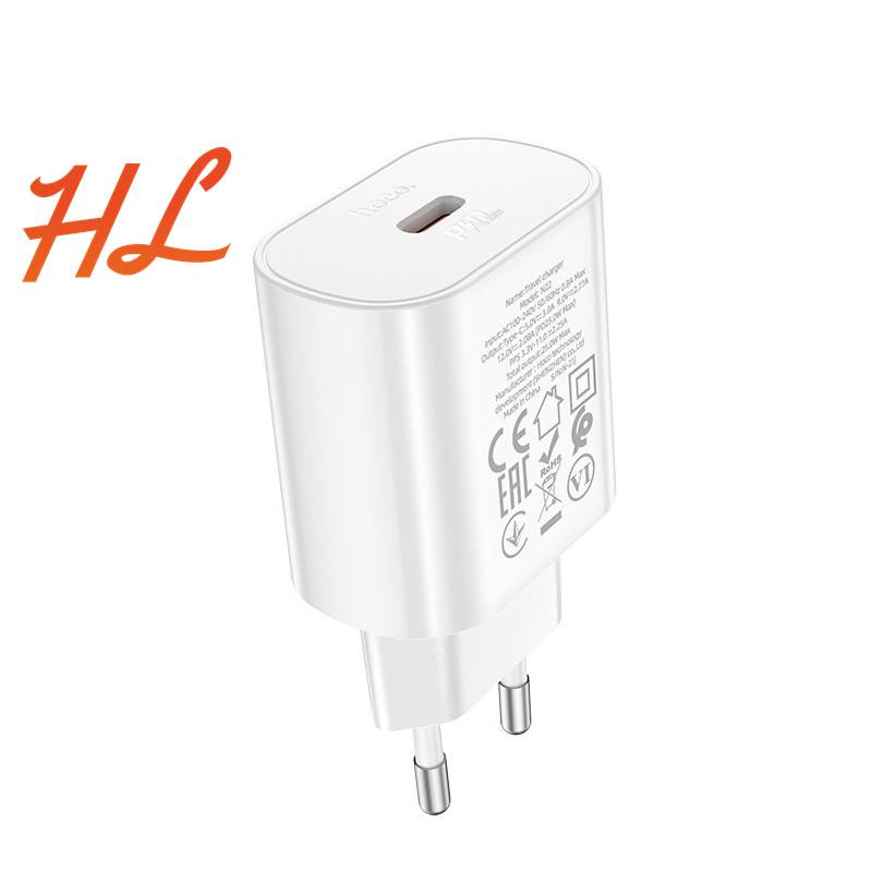 Cốc Sạc PD25W Hoco N22 - 1 cổng Type-C chất liệu cao cấp chống cháy - Hưng Long PC