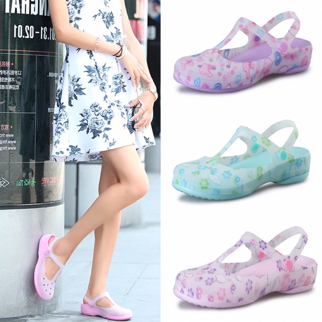 [SIÊU CHẤT-BIG SIZE] Giày Sandal Silicon Dẻo Gót 3 Phân Phong Cách Nhật Hàn Size 38-40-Nhập Quảng Châu - Lucky Girl shop