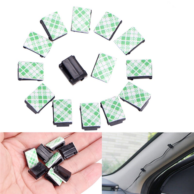 50 Kẹp Giữ Dây Cáp Màu Đen Hình Chữ Nhật Tự Dính | BigBuy360 - bigbuy360.vn