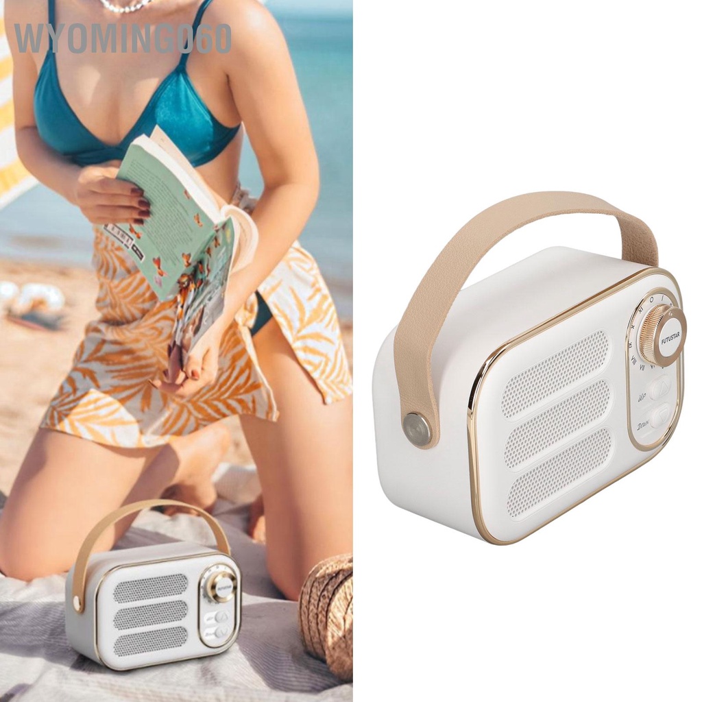 Wyoming060 Loa Bluetooth mini Thiết kế dây buộc cầm tay không Cổ điển di động nhỏ cho ô tô gia đình