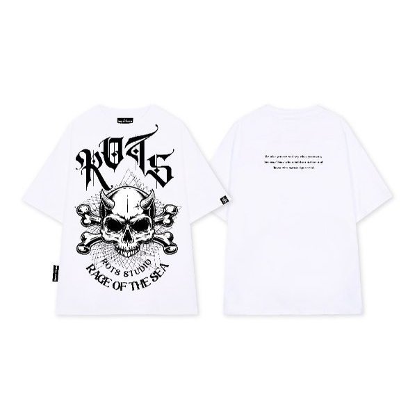 ÁO THUN/ T-SHIRT RAGE OF THE SEA “SKULL SKULL” | BigBuy360 - bigbuy360.vn