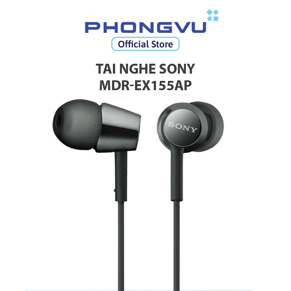 Tai nghe Sony MDR-EX155AP (Đen) - Bảo hành 12 tháng