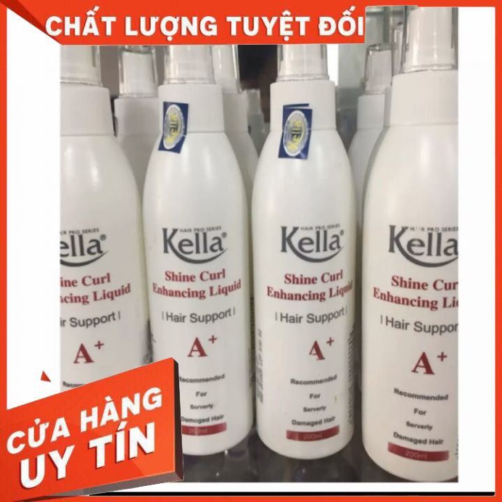 [tận gôc]  nước dưỡng ,Xịt Dưỡng Tóc Uốn Xoăn Kella Shine Curl  dưỡng tóc  giữ nếp tóc uấn  phục hồi hư tổn