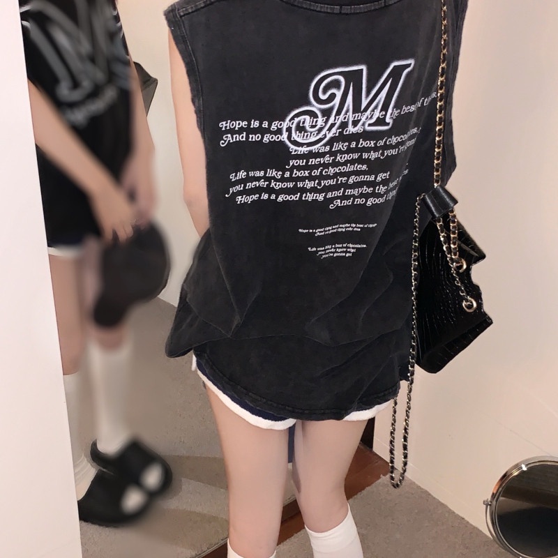 Áo Thun Sát Nách Dáng Rộng Kiểu Hip-Hop Cá Tính