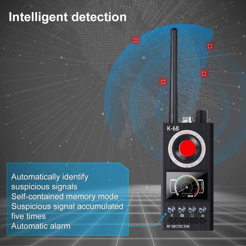 THIẾT BỊ DÒ TÌM PHÁT HIỆN CAMERA QUAY TRỘM, ĐỊNH VỊ GPS, MÁY GHI ÂM NGHE TRỘM, NGHE LÉN K68