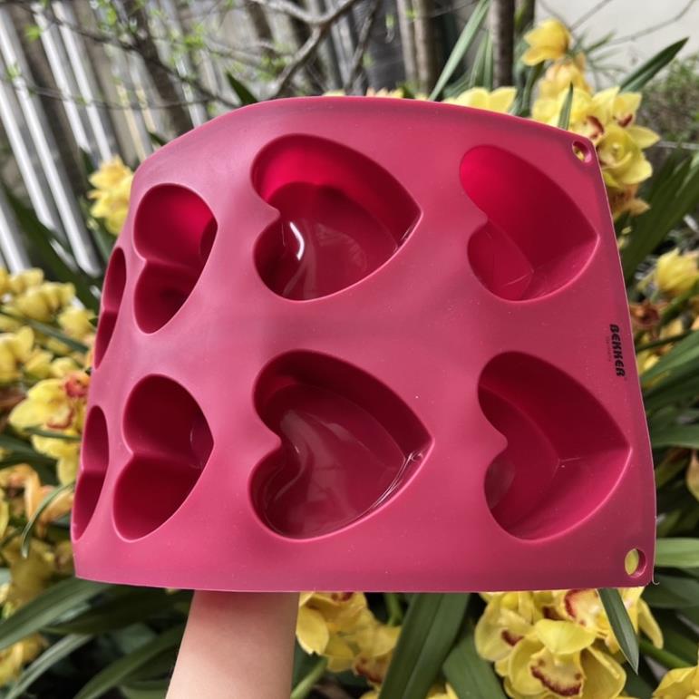 Khuôn bánh, khuôn đá BEKER bằng sillicone hình trái tim