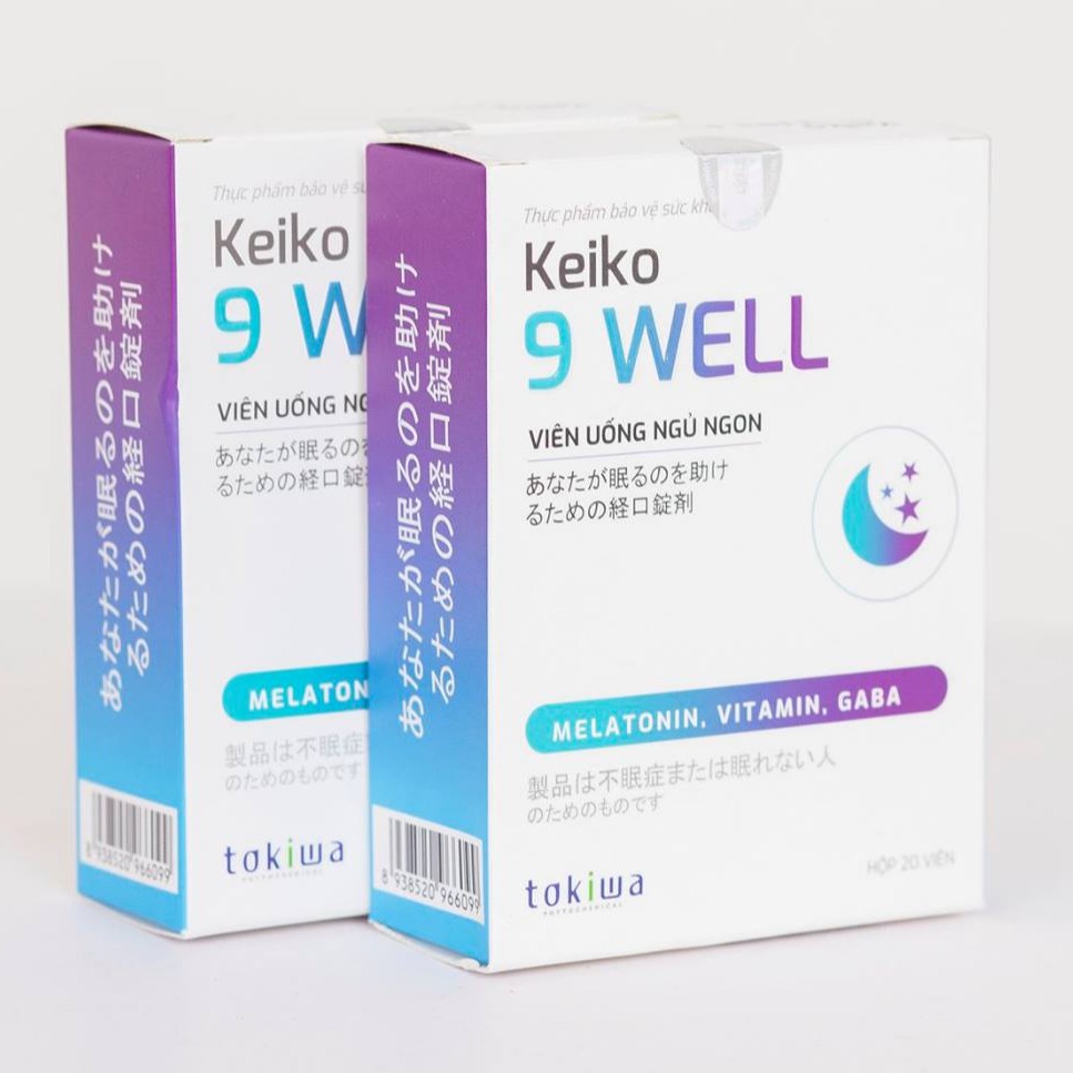 Viên ngủ ngon Keiko 9 well – giúp hỗ trợ ngủ nhanh, ngủ sâu giấc, giảm mất ngủ, khó ngủ (30 viên)