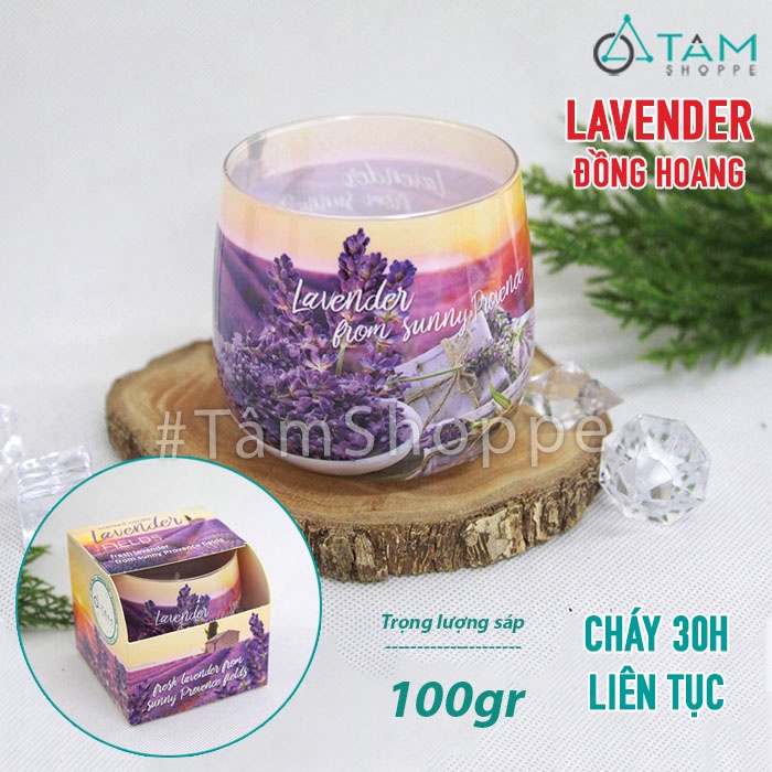 Ly nến thơm thiên nhiên hương hoa lavender NT-06