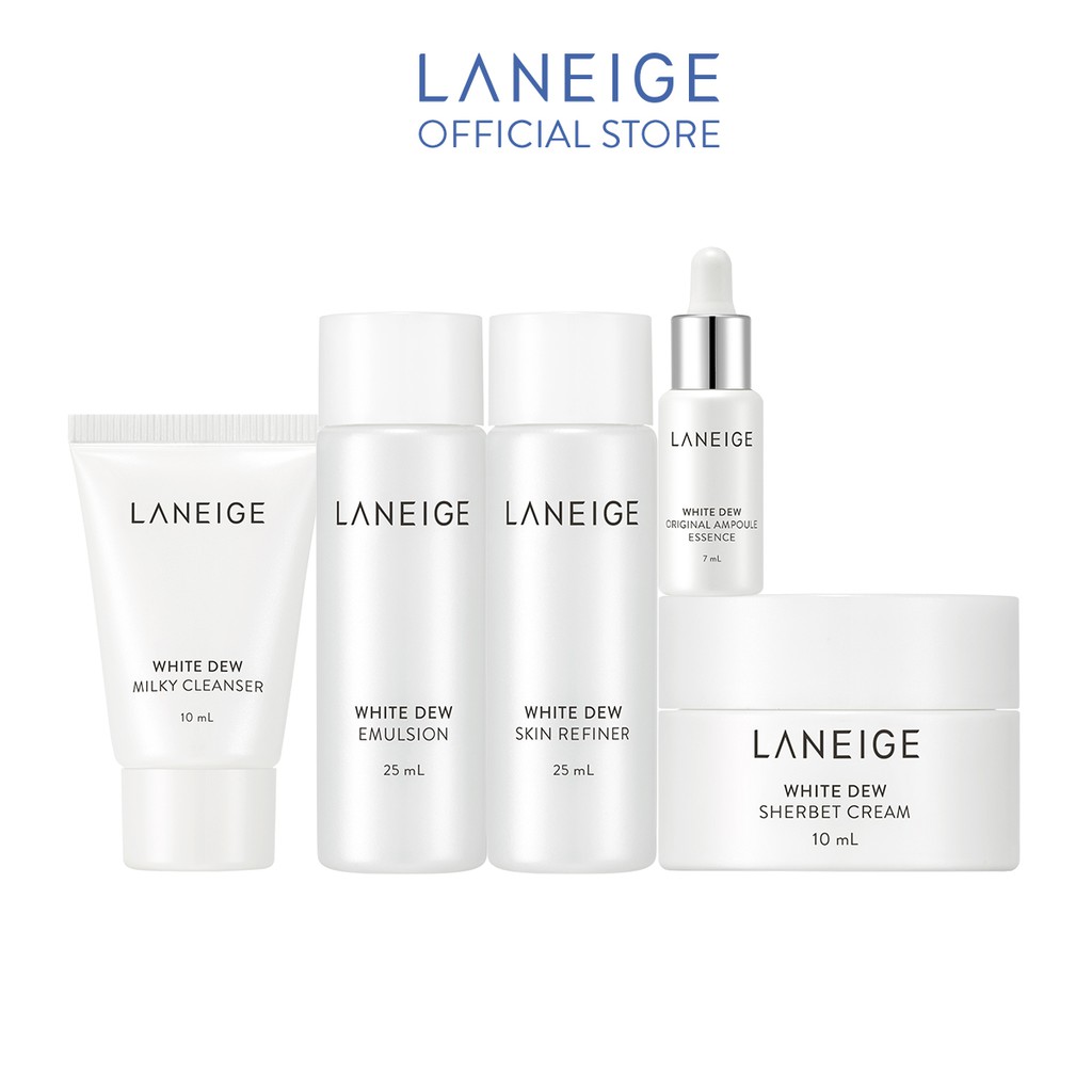 [HB GIFT] Bộ sản phẩm dưỡng trắng da White Dew Special Trial Kit 5 items