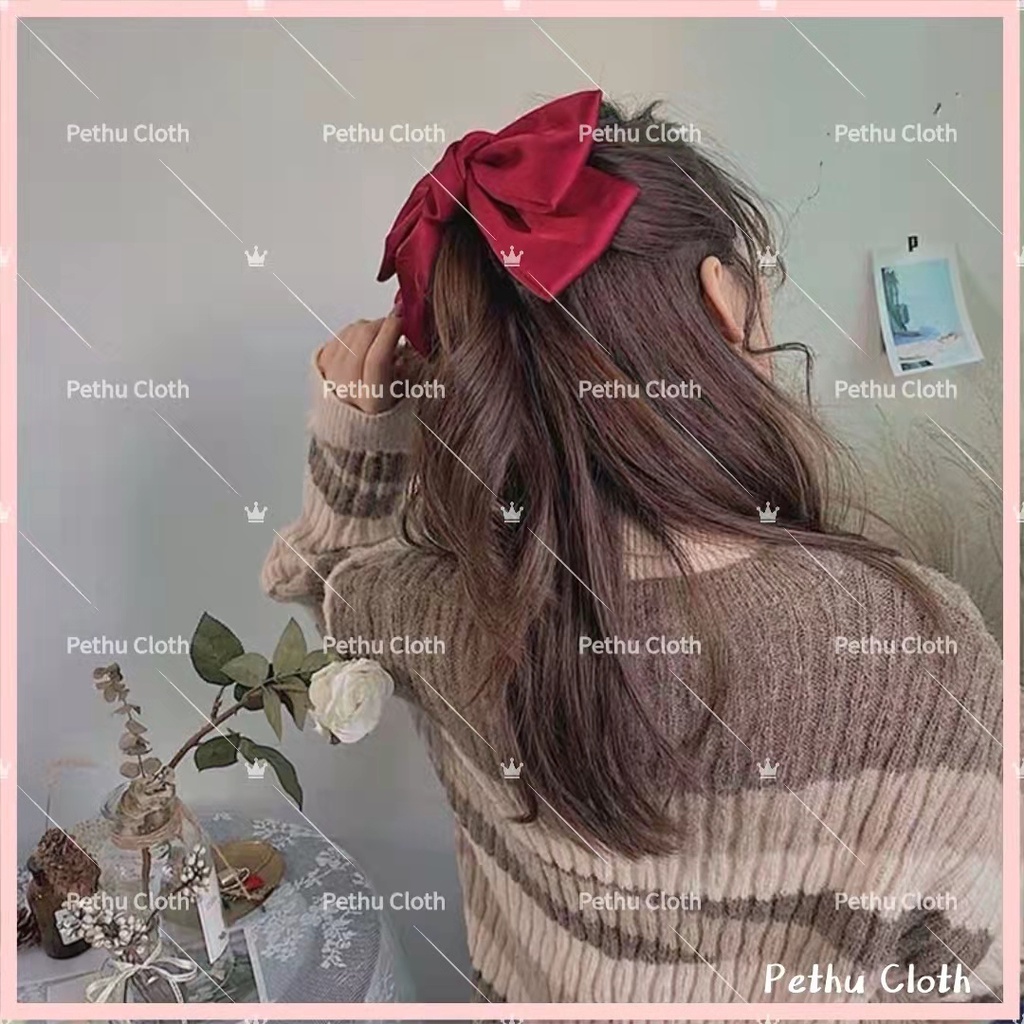 （Q1,HCM) Dây buộc tóc/kẹp tóc nơ ruy băng cỡ lớn thời trang Hàn Quốc