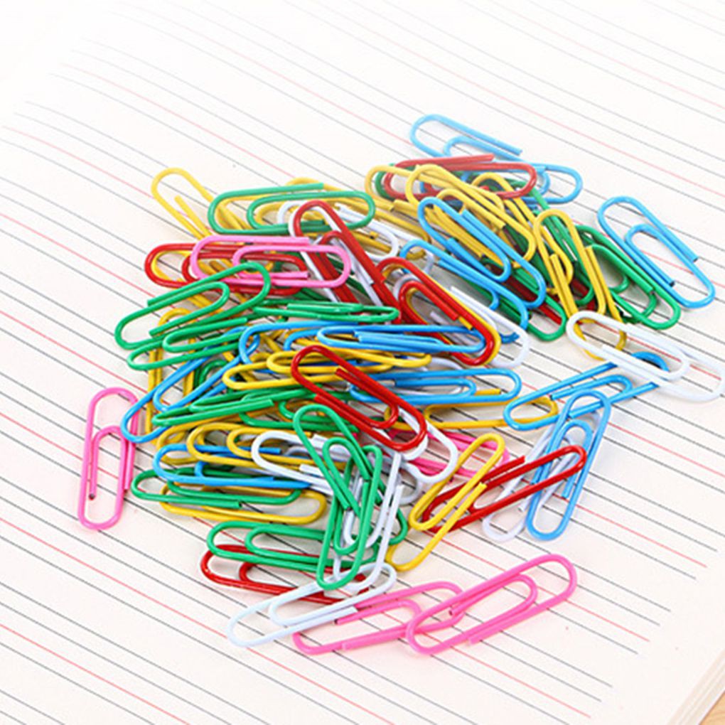 Set 70 Kẹp Giấy Bằng Kim Loại Nhiều Màu Sắc
