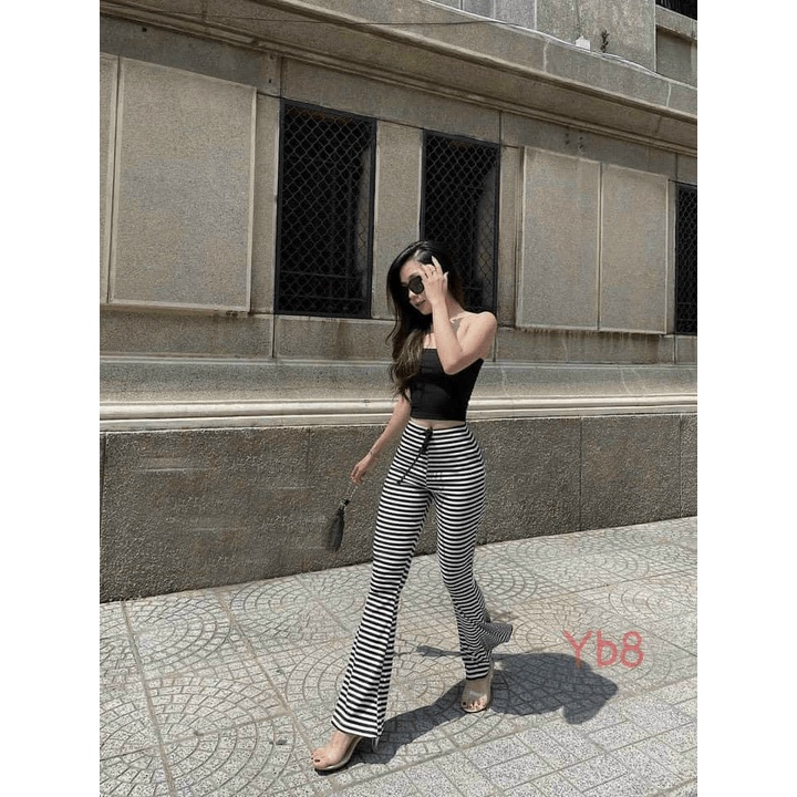 SÉT PORIP BODY ÁO ỐNG PHỐI QUẦN LOE TÔN DÁNG CỰC NÓNG BỎNG SÀNH ĐIỆU