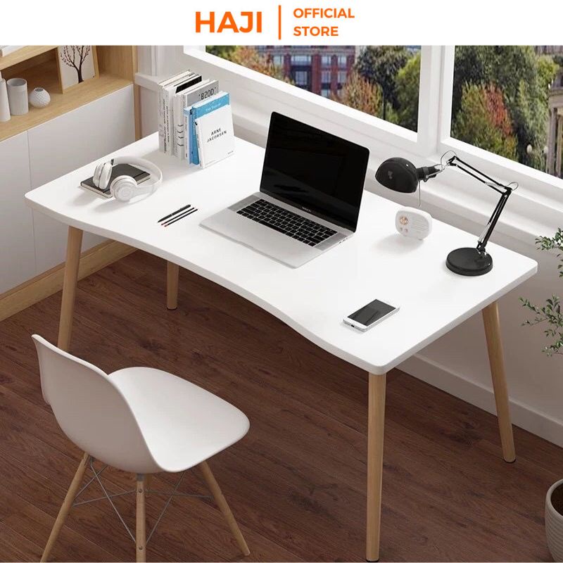 Bàn văn phòng HAJI giúp cải thiện tư thế ngồi chân gỗ sồi chắc chắn A121