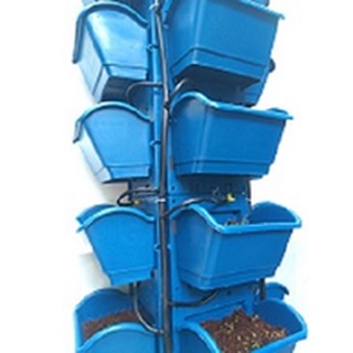 Bộ 4 modul HOLO chậu nhựa vườn trên tường  đứng trồng rau, hoa, cảnh quan.