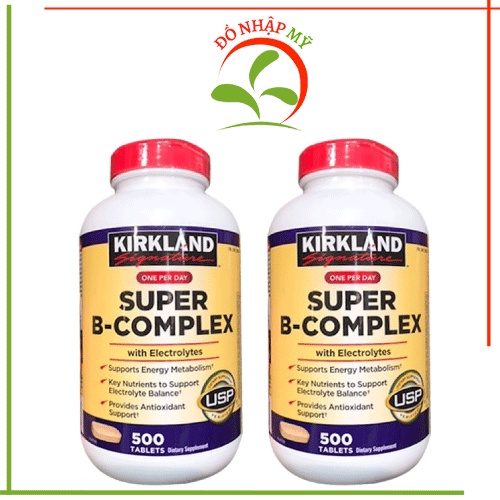 Viên uống bổ sung vitamin B tổng hợp super B-Complex Kirkland